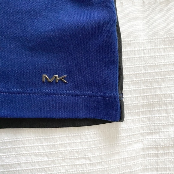MICHAEL KORS BLACK BLUE NAVY COLOR BLOCK CREW NECK COTTON LONG TEE TOP - 2XL - Picture 7 of 7